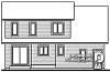 Ilustración de Casa W2650 - elevación de reverso