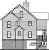Ilustración de Casa W4943A - elevación de reverso